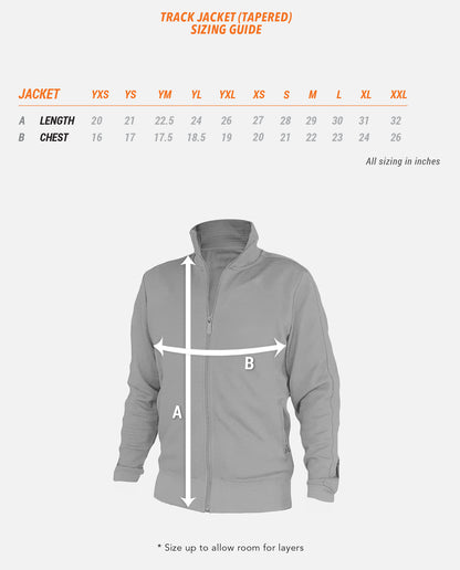 Track Jacket (Tapered) Sizing Guide