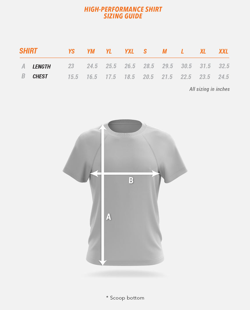 High-Performance Shirt Sizing Guide