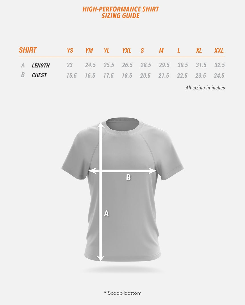 High-Performance Shirt Sizing Guide