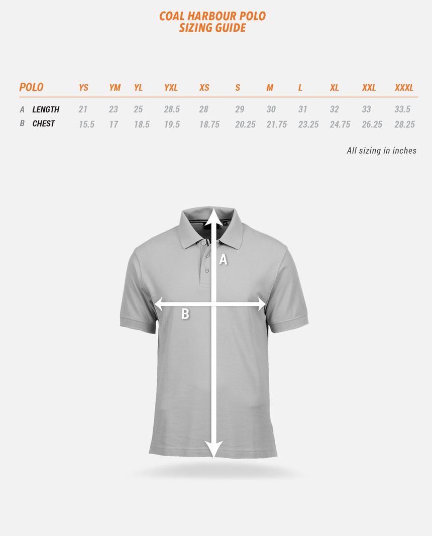 Coal Harbour Polo Sizing Guide