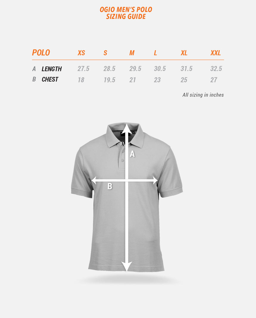 OGIO Men's Polo Sizing Guide