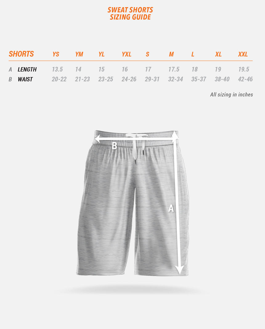 Sweat Shorts Sizing Guide