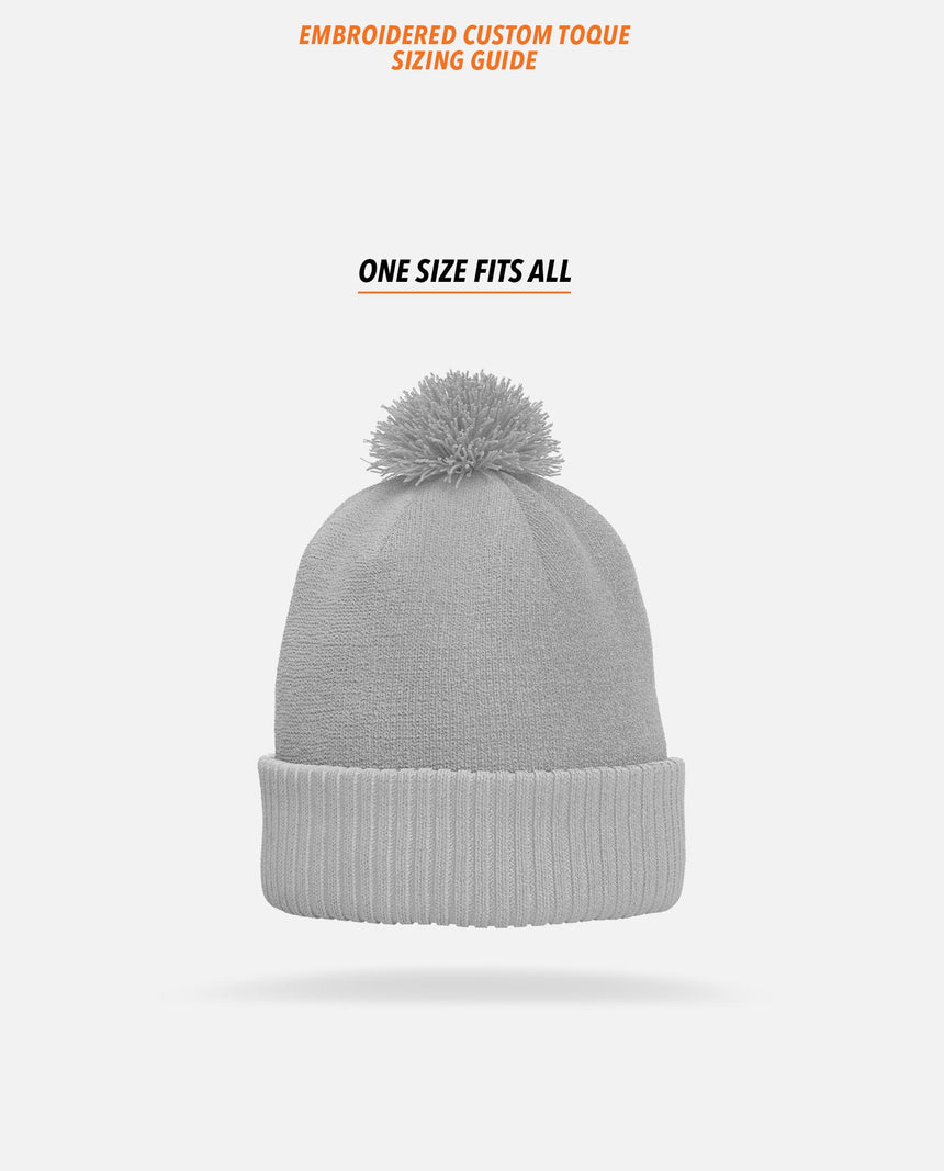 Embroidered Custom Toque Sizing Guide